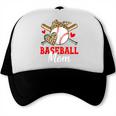 Baseball Mom Leopard Heart Mother's Day Girls Trucker Cap Baseball Mom Leopard Heart Mother's Day Girls Trucker Cap