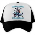 Boys Skeleton Riding a Shark Back To School Trucker Cap