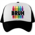 BRUH Back To School Colorful Crayons First Day Of School Trucker Cap
