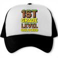 First Day Of 1st Grade Level Unlocked Back To School For Boy Trucker Cap