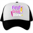 First Grade Diva Welcome Back To School 1st Grade Kids Performance Trucker Cap