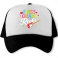 First Grade Rocks Colorful Back To School Guitar Trucker Cap First Grade Rocks Colorful Back To School Guitar Trucker Cap