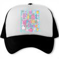 First Grade Vibes Cute Groovy Back To School 1st Grade Girls Trucker Cap First Grade Vibes Cute Groovy Back To School 1st Grade Girls Trucker Cap