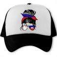 Haitian Baseball Mom Haiti Flag Baseball Girl Trucker Cap