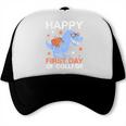 Happy First Day Of CollegeRex Dinosaur Back To School Trucker Cap Happy First Day Of CollegeRex Dinosaur Back To School Trucker Cap