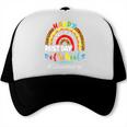 Happy First Day Of School Nurse Rainbow Back To School Trucker Cap Happy First Day Of School Nurse Rainbow Back To School Trucker Cap