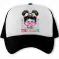 Hello 2nd Grade Messy Bun Girl Back To School First Day Trucker Cap Hello 2nd Grade Messy Bun Girl Back To School First Day Trucker Cap