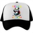 Hello First Grade Panda Lover Back To School Kids Boys Girls Trucker Cap Hello First Grade Panda Lover Back To School Kids Boys Girls Trucker Cap