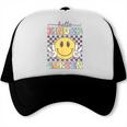 Hello Kindergarten Hippie Smile Face Back To School Trucker Cap