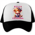 Hello Preschool Cute Highland Cow Lover Back To School Trucker Cap Hello Preschool Cute Highland Cow Lover Back To School Trucker Cap