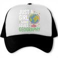Just a Girl Who Loves Geography Back To School Kids Girls Trucker Cap Just a Girl Who Loves Geography Back To School Kids Girls Trucker Cap