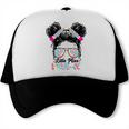 Little Miss Pre-K Girls Back To School Messy Bun Performance Trucker Cap Little Miss Pre-K Girls Back To School Messy Bun Performance Trucker Cap