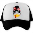 Messy Bun Baseball Mom Turkey Face Matching Thanksgiving Trucker Cap Messy Bun Baseball Mom Turkey Face Matching Thanksgiving Trucker Cap