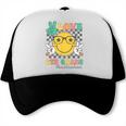 Peace Love 6th Grade Cute Smile Face Back To School Girls Trucker Cap