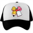 Pencil Coquette Bow Happy First Day Of School Back To School Trucker Cap Pencil Coquette Bow Happy First Day Of School Back To School Trucker Cap
