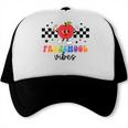 Preschool Vibes Retro Groovy Apple Back To School Trucker Cap Preschool Vibes Retro Groovy Apple Back To School Trucker Cap