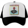 Respect Your Elders Retro Gamer Joystick Back To School Trucker Cap Respect Your Elders Retro Gamer Joystick Back To School Trucker Cap