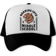 Roaring Into Middle School Tiger Back To School Boy Girl Kid Trucker Cap Roaring Into Middle School Tiger Back To School Boy Girl Kid Trucker Cap