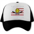Softball Dad Like a Baseball Dad But Bigger Balls Father Day Premium Trucker Cap