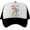 T Rex Rollin Into Kindergarten Back To School First Day Boys Trucker Cap T Rex Rollin Into Kindergarten Back To School First Day Boys Trucker Cap