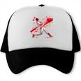 Valentine Baseball Player Drip Trucker Cap