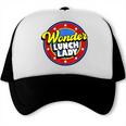 Wonder Lunch Lady Super Woman Power Superhero Back To School Trucker Cap Wonder Lunch Lady Super Woman Power Superhero Back To School Trucker Cap