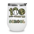 100 Days Of School Baseball Camo Art For Boys Kids Students Wine Tumbler