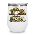 100 Days Of School Baseball Camo School Teacher Boy Wine Tumbler