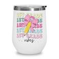 1st Grade Vibes Girl Coquette Bow First Grade Back To School Wine Tumbler