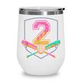 2nd Birthday Baseball Bat Ice-Cream Drip 2yrs Old Boys Kids Wine Tumbler