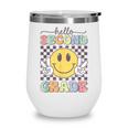 2nd Grade Team Back To School Hello Second Grade Smile Face Wine Tumbler