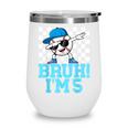 5th Birthday Dabbing Baseball Boys Bruh I'm 5 Year Old Wine Tumbler