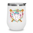6th Birthday Baseball Drip Number 6 Year Old Birthday Boy Wine Tumbler
