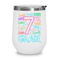 7th Grade Typography Team Seventh Grade Back To School Kids Wine Tumbler
