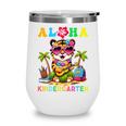 Aloha Kindergarten Tiger Hawaii Back To School Kids Girls Wine Tumbler