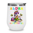 Aloha Kindergarten Unicorn Hawaii Back To School Kids Girl Wine Tumbler