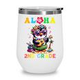 Aloha Second Grade Penguin Hawaii Back To School Kids Girl Wine Tumbler