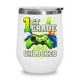 Back To School 1st First Grade Level Unlocked Gamer Kid Wine Tumbler Back To School 1st First Grade Level Unlocked Gamer Kid Wine Tumbler