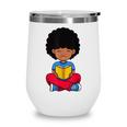 Back To School Afro African American Boy Student Wine Tumbler Back To School Afro African American Boy Student Wine Tumbler