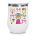 Back To School Coquette School Bus Pencil Wine Tumbler