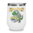 Back To School Gaming First Grade DinosaurRex Boys Wine Tumbler