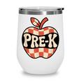 Back To School Retro Apple PRE-K Classroom Wine Tumbler