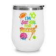 Back To School Sports Basketball Football Recess Wine Tumbler