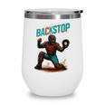 Backstop Catcher Baseball Graphic Wine Tumbler Backstop Catcher Baseball Graphic Wine Tumbler