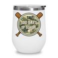 Baseball 100th Day Of School Camouflage Wine Tumbler