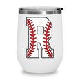 Baseball Alphabet Monogram Initial Letter R Wine Tumbler Baseball Alphabet Monogram Initial Letter R Wine Tumbler
