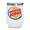Baseball Dinger King Logo For Home Run Players And Fan Wine Tumbler Baseball Dinger King Logo For Home Run Players And Fan Wine Tumbler