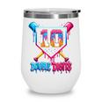 Baseball Drip 10th Birthday Boy Double Digits Ice Cream Drip Wine Tumbler