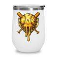 Baseball Drip Ice Cream Camo Cool Wine Tumbler Baseball Drip Ice Cream Camo Cool Wine Tumbler