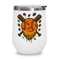 Baseball Drip Ice Cream Dripping Blaze Hunter Orange Camo Wine Tumbler Baseball Drip Ice Cream Dripping Blaze Hunter Orange Camo Wine Tumbler